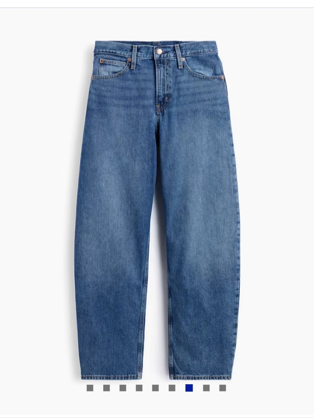 GAP Womans High Rise Barrel Jeans - Medium Blue